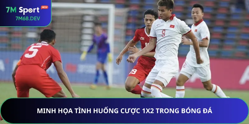 Minh họa tình huống cược 1x2 trong bóng đá
